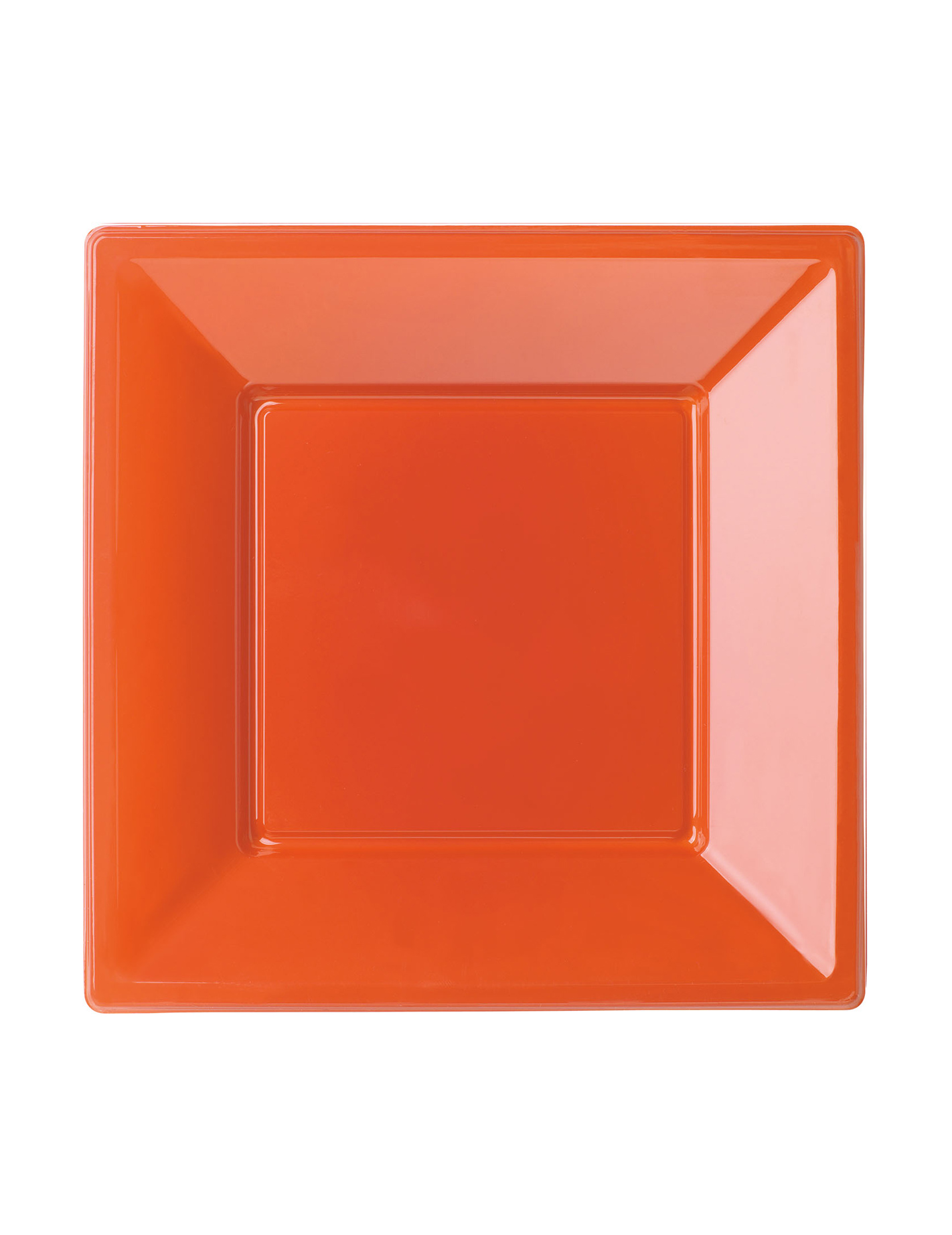 8 Assiettes Oranges carrées en plastique 18 cm Modus Vivendi