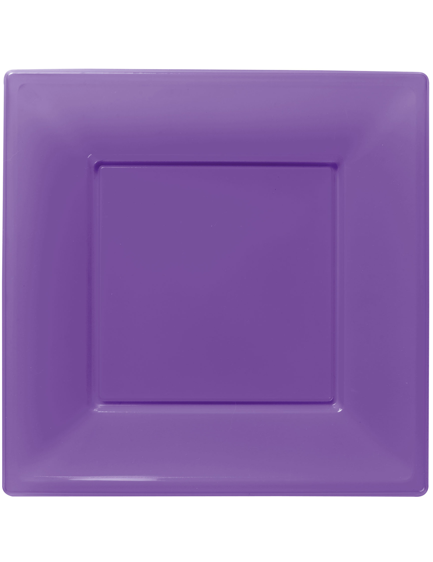 8 Assiettes violettes carrées en plastique 23 cm Modus Vivendi