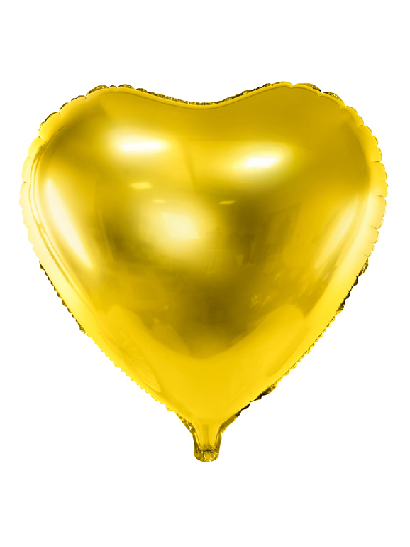Ballon aluminium c ur doré 23 cm