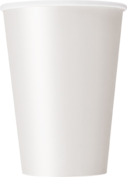 10 Gobelets en carton blancs 355 ml