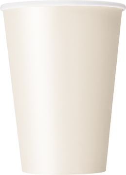 10 Gobelets en carton ivoires 355ml