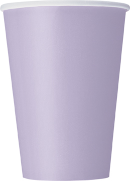 10 Gobelets en carton lavande 355 ml