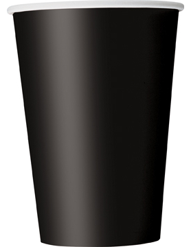10 Gobelets en carton noirs 355 ml
