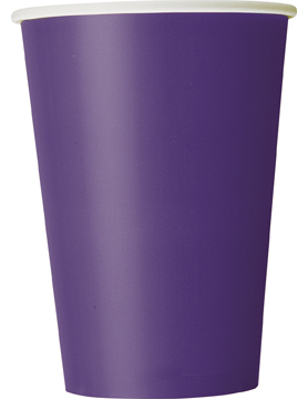 10 Gobelets en carton violets 355 ml