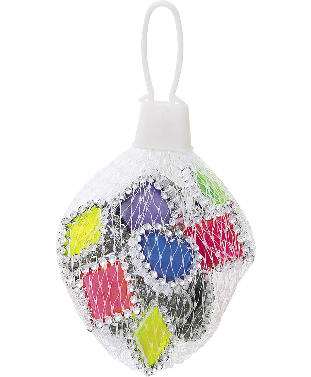 12 bagues diamants colorées pour piñata