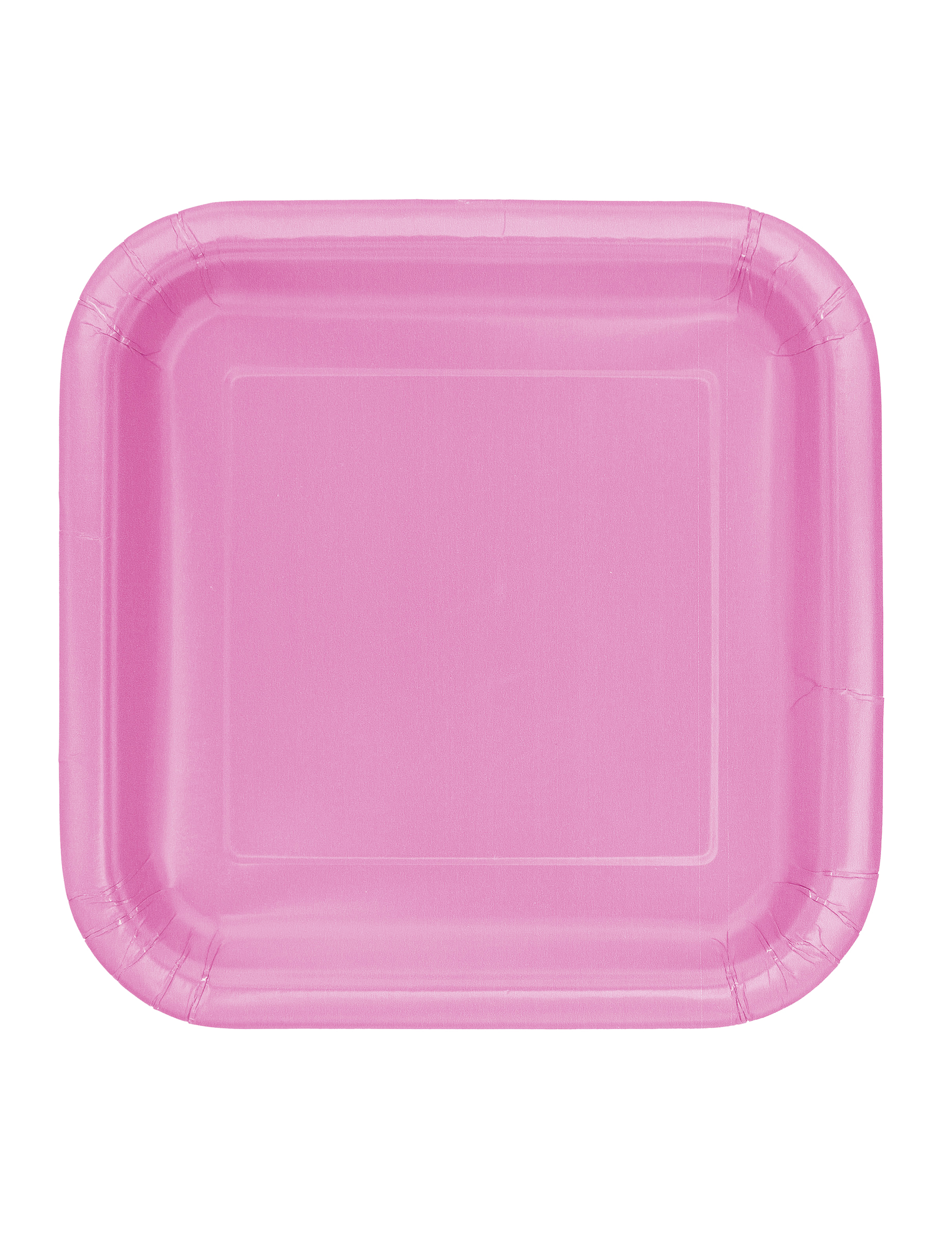 14 Grandes assiettes en carton roses 23 cm