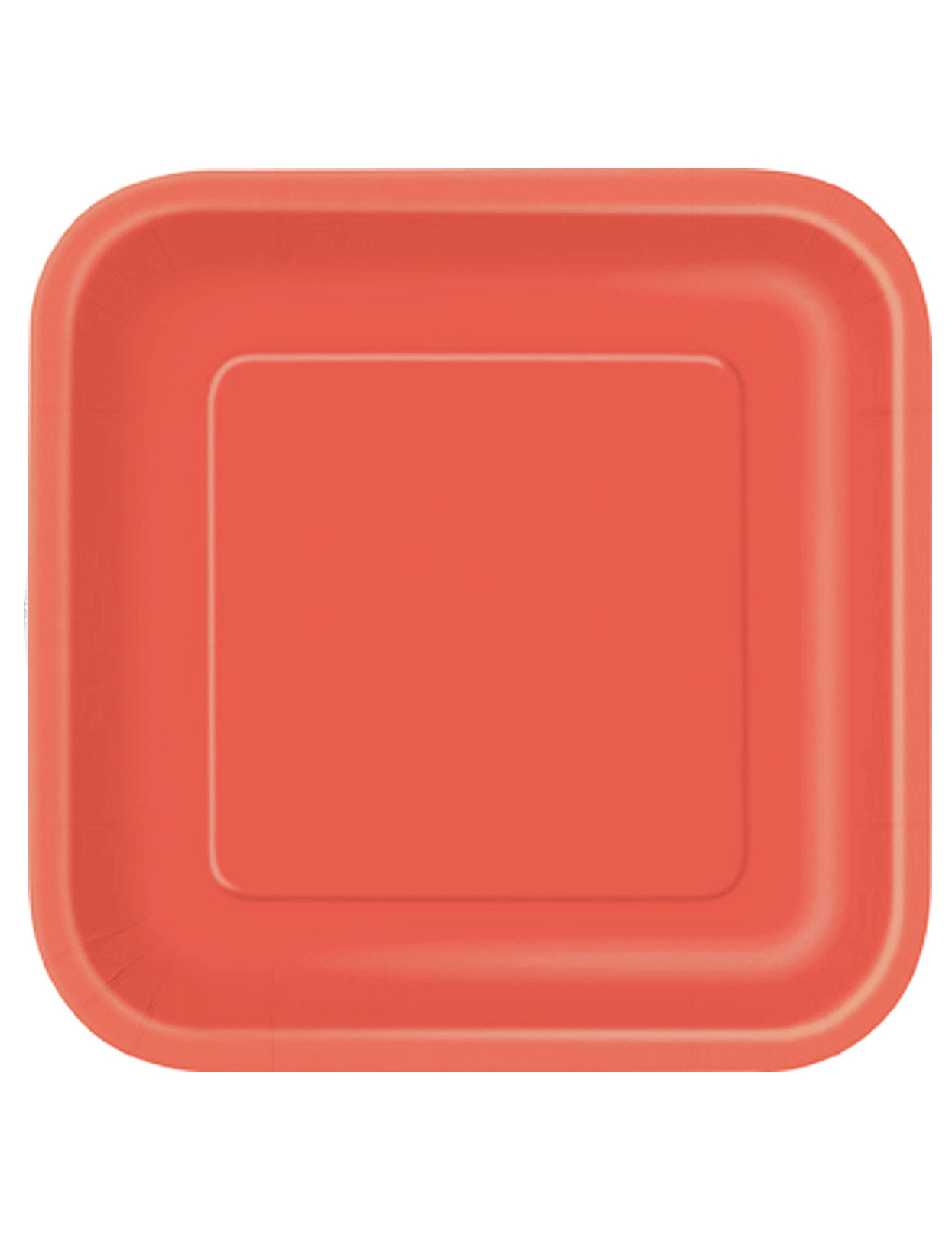 14 Grandes assiettes en carton rouges 22,2 cm