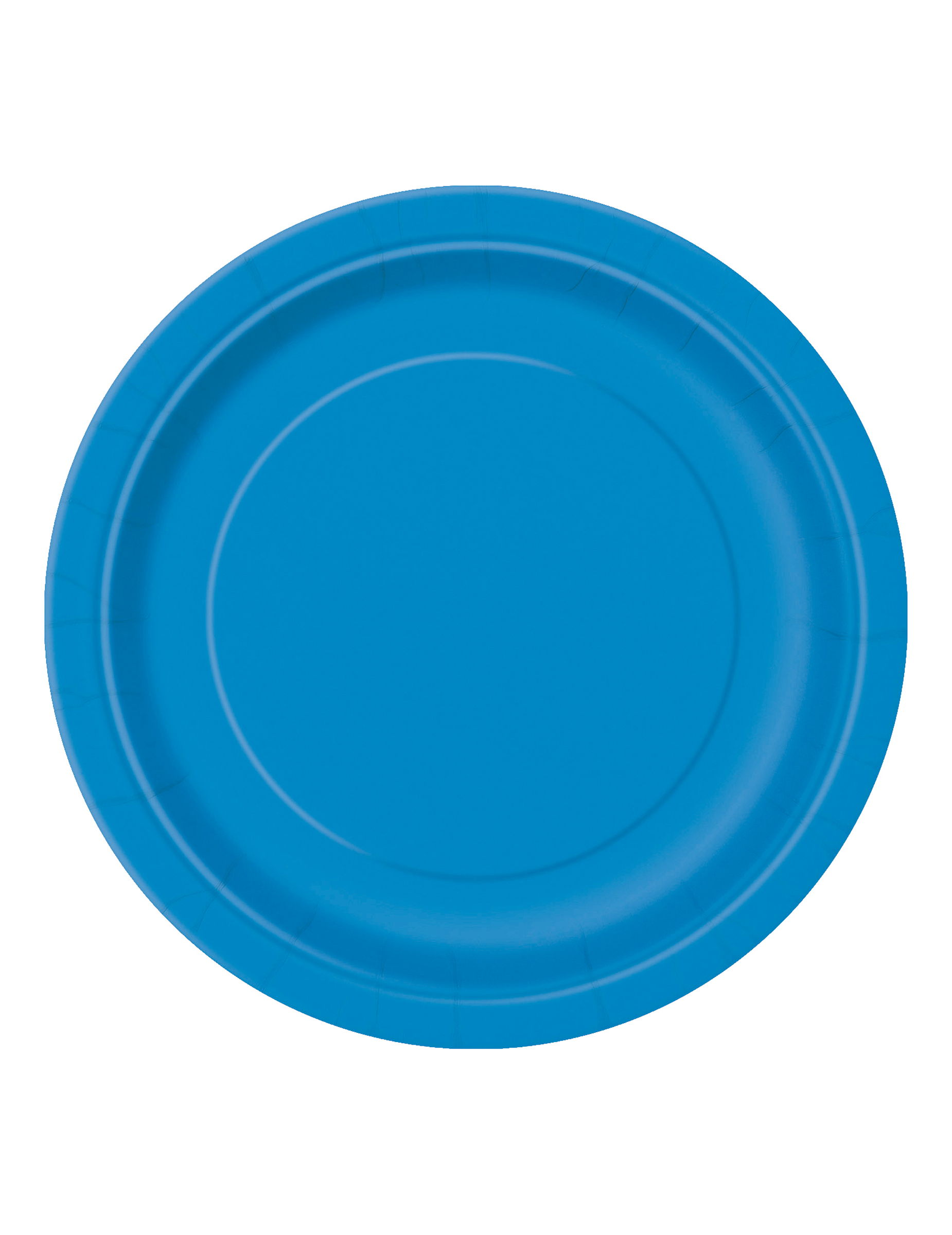 16 Grandes assiettes en carton bleues 22 cm