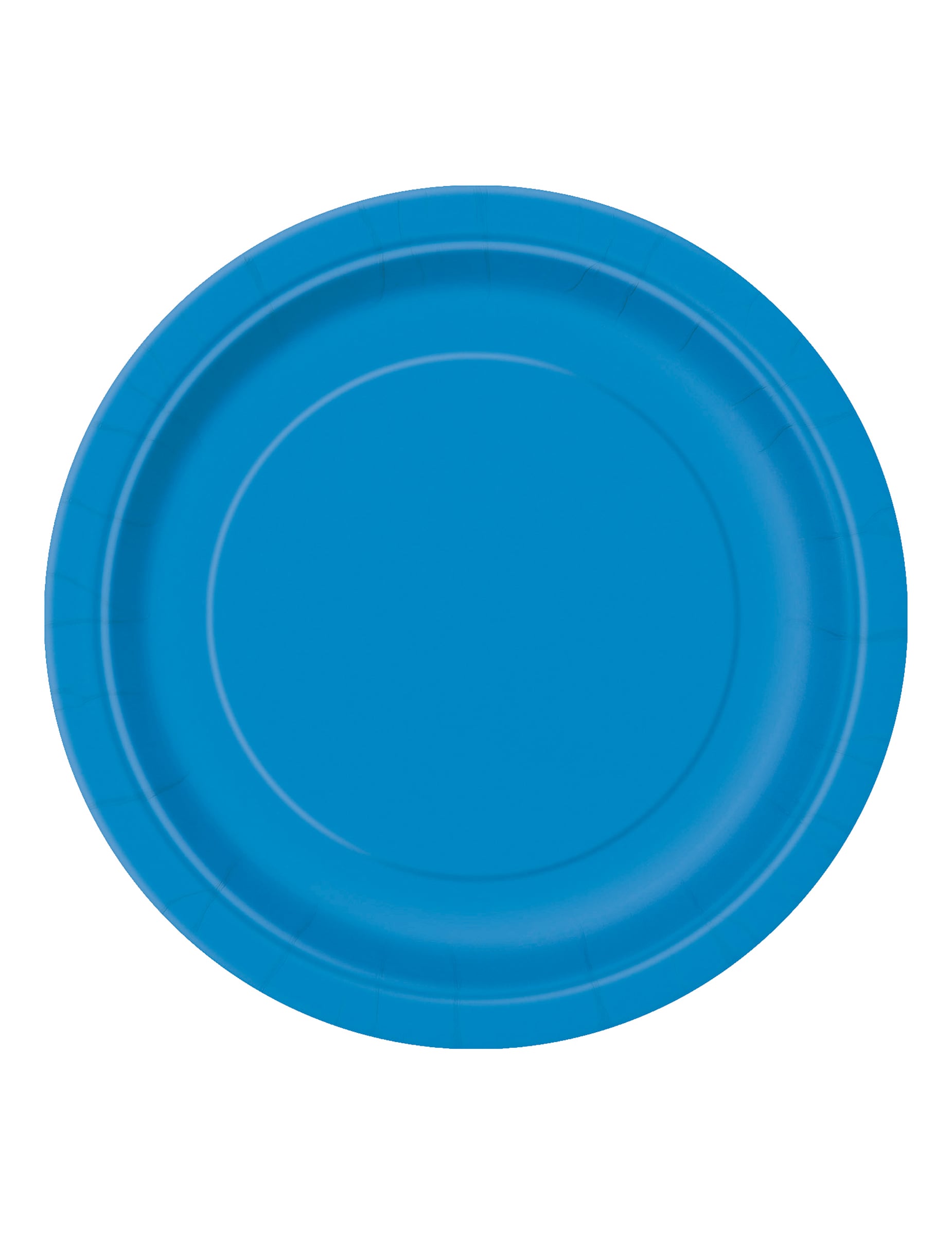 16 Grandes assiettes en carton bleues 23 cm