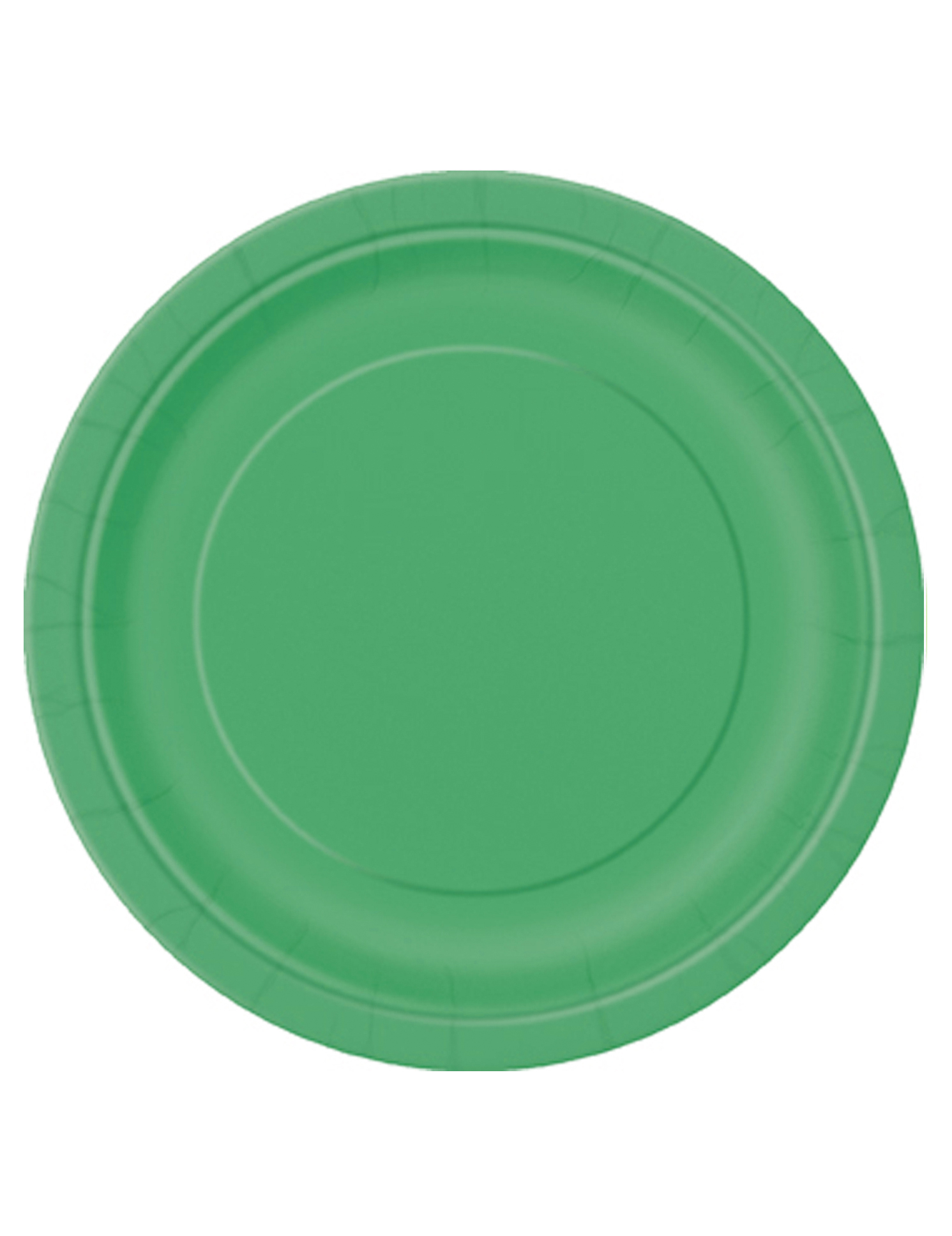 16 Grandes assiettes en carton vert émeraude 22 cm