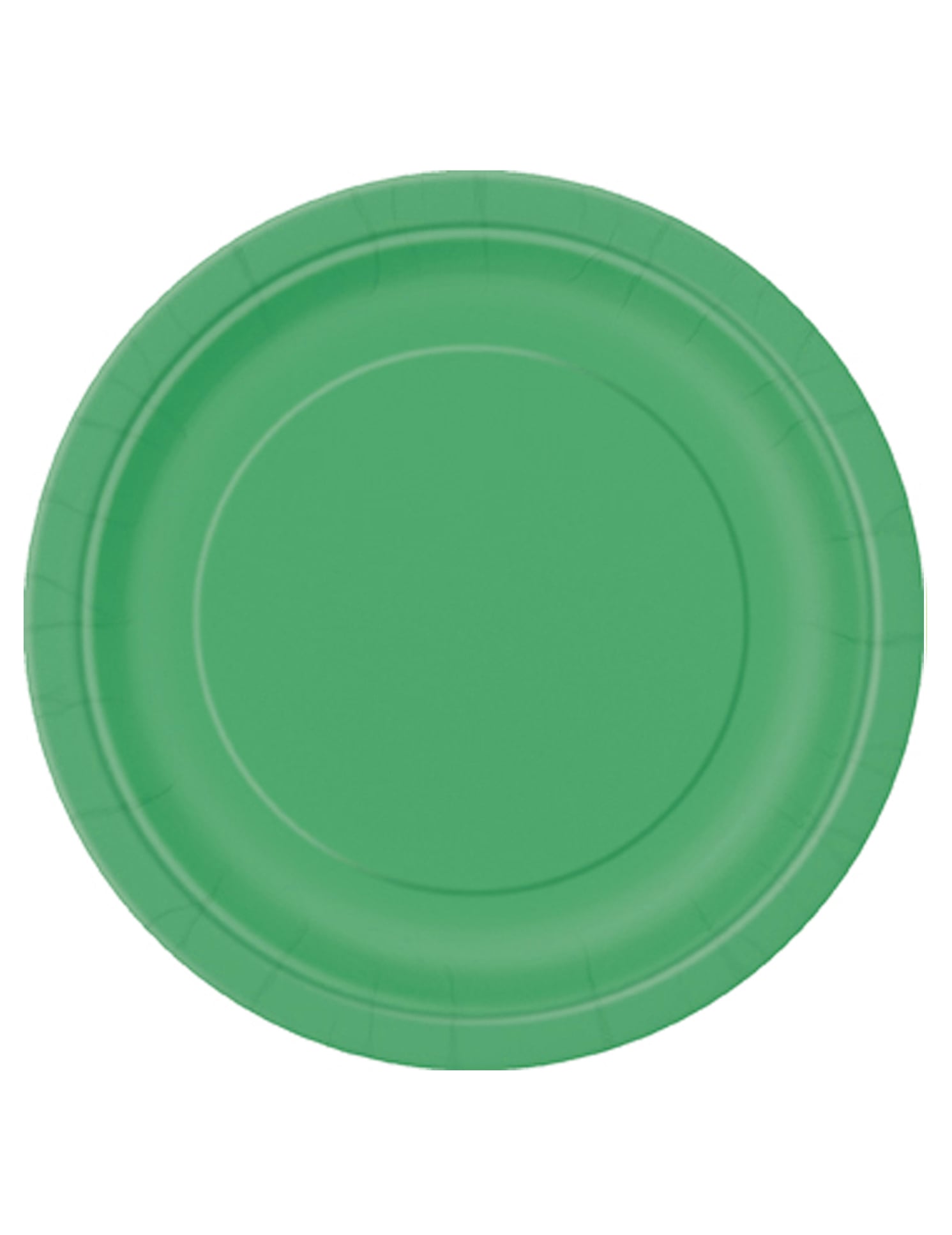 16 Grandes assiettes en carton vert émeraude 23 cm