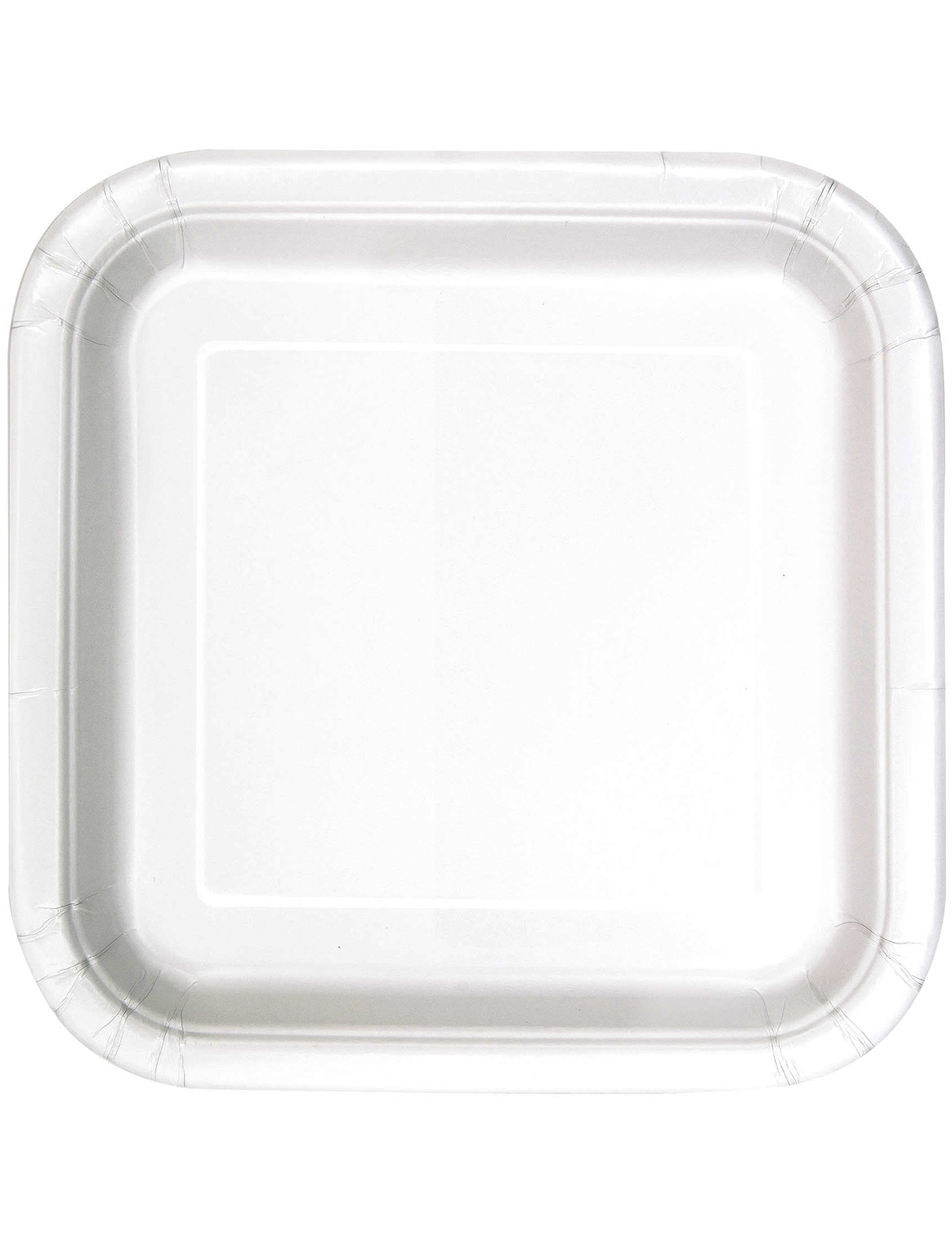 14 Assiettes carrées en carton blanches 23 cm