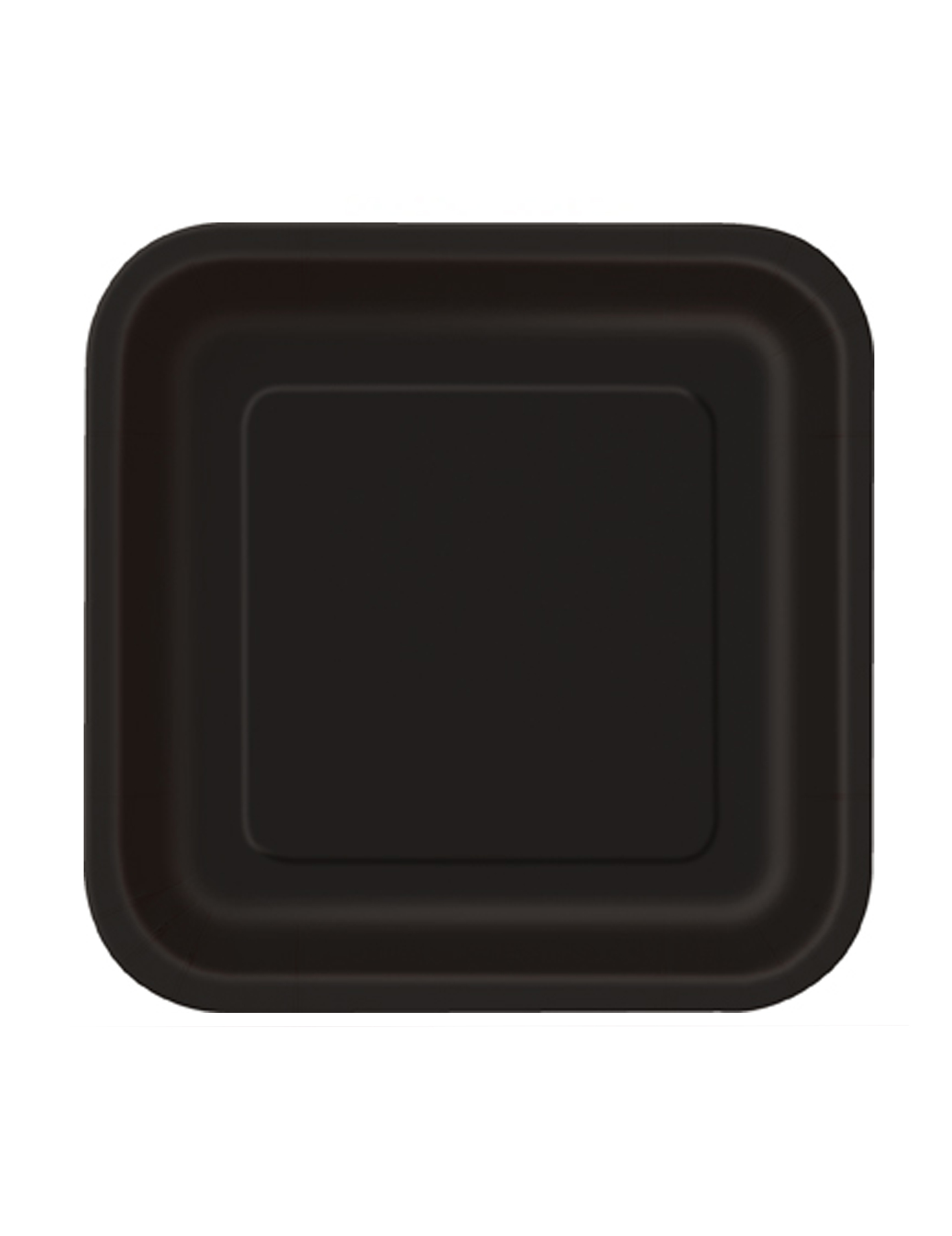 16 Petites assiettes en carton noires 17 cm