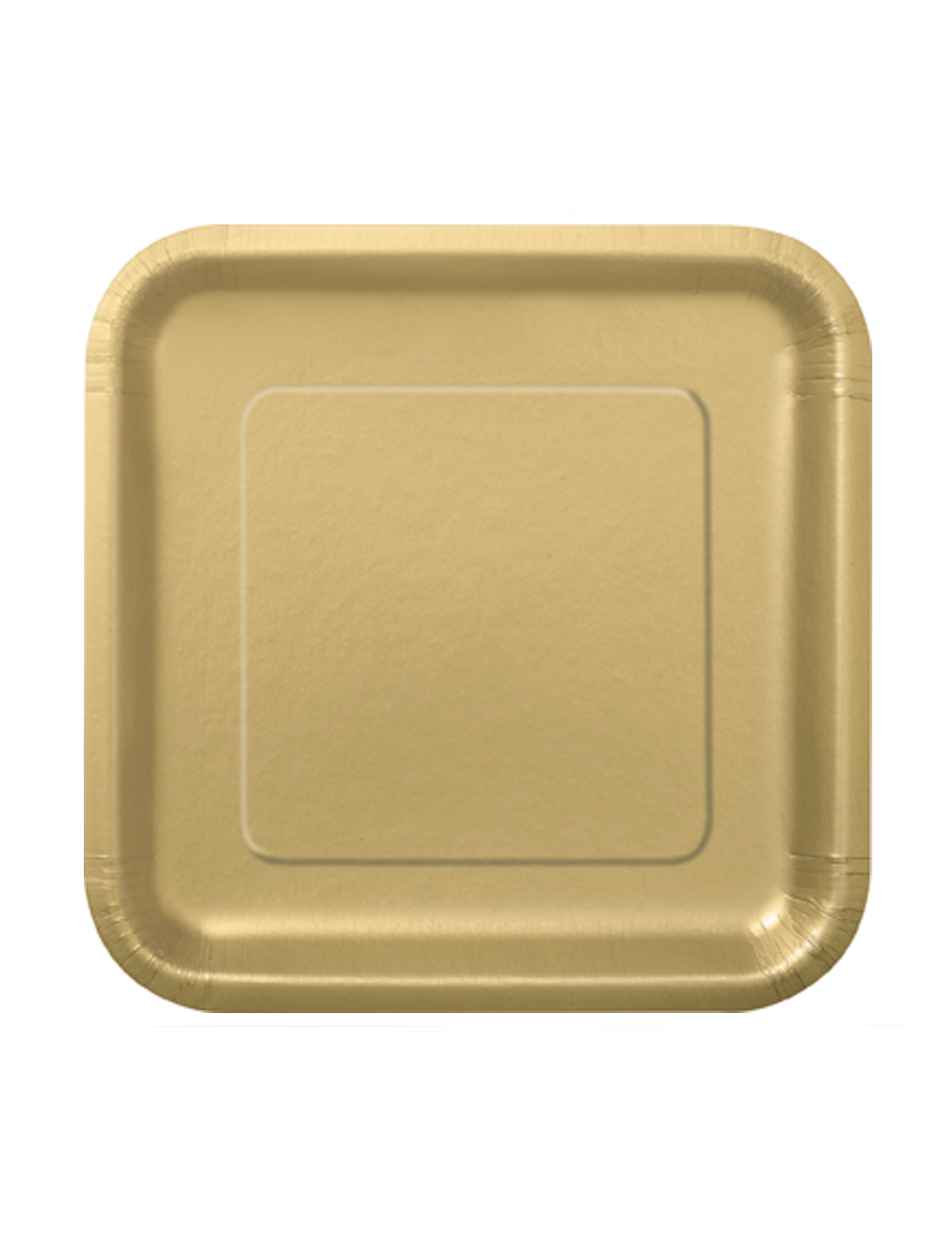 16 Petites assiettes en carton doré mat 18 cm