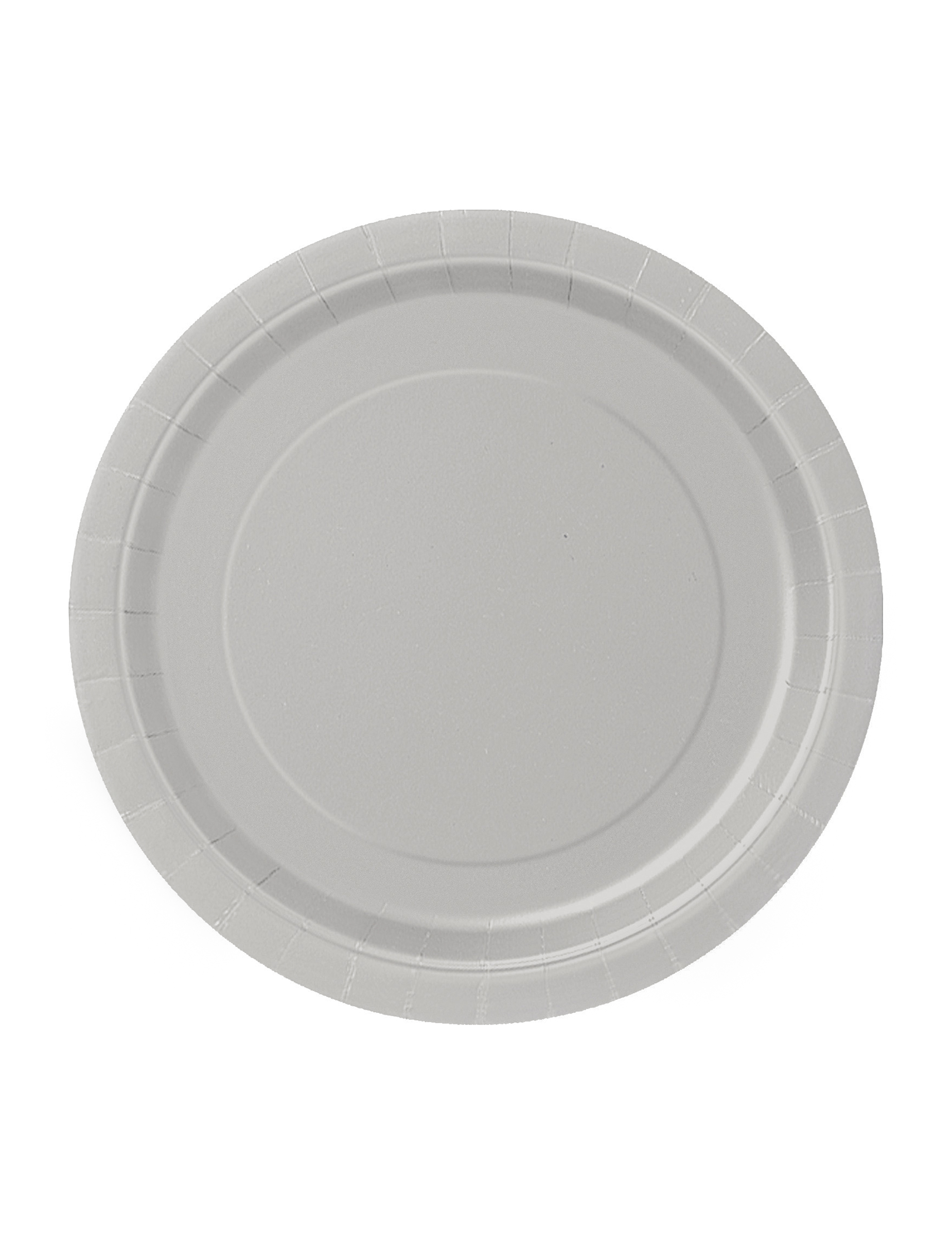 20 Petites assiettes en carton argent 18 cm