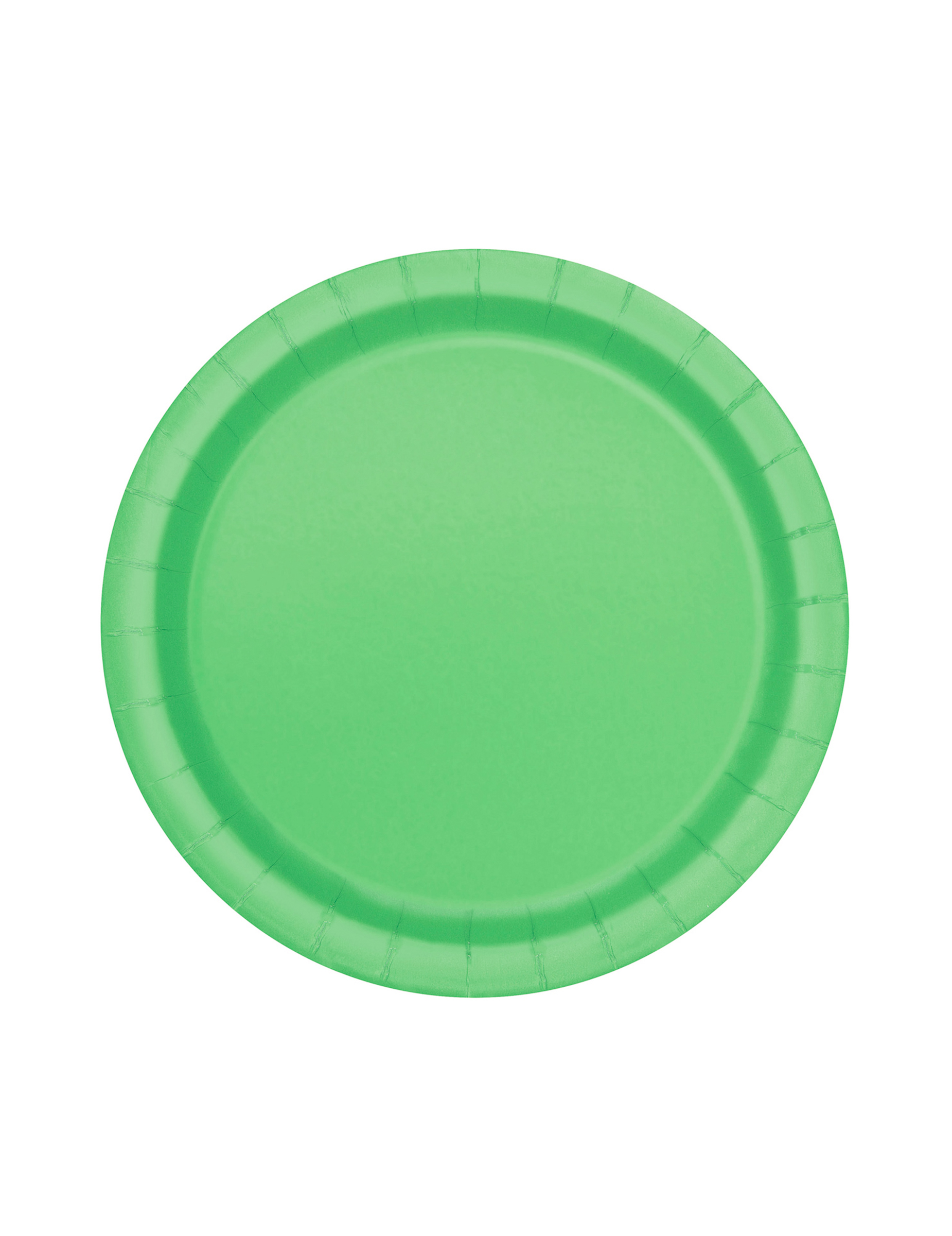 20 Petites assiettes en carton vert citron 18 cm