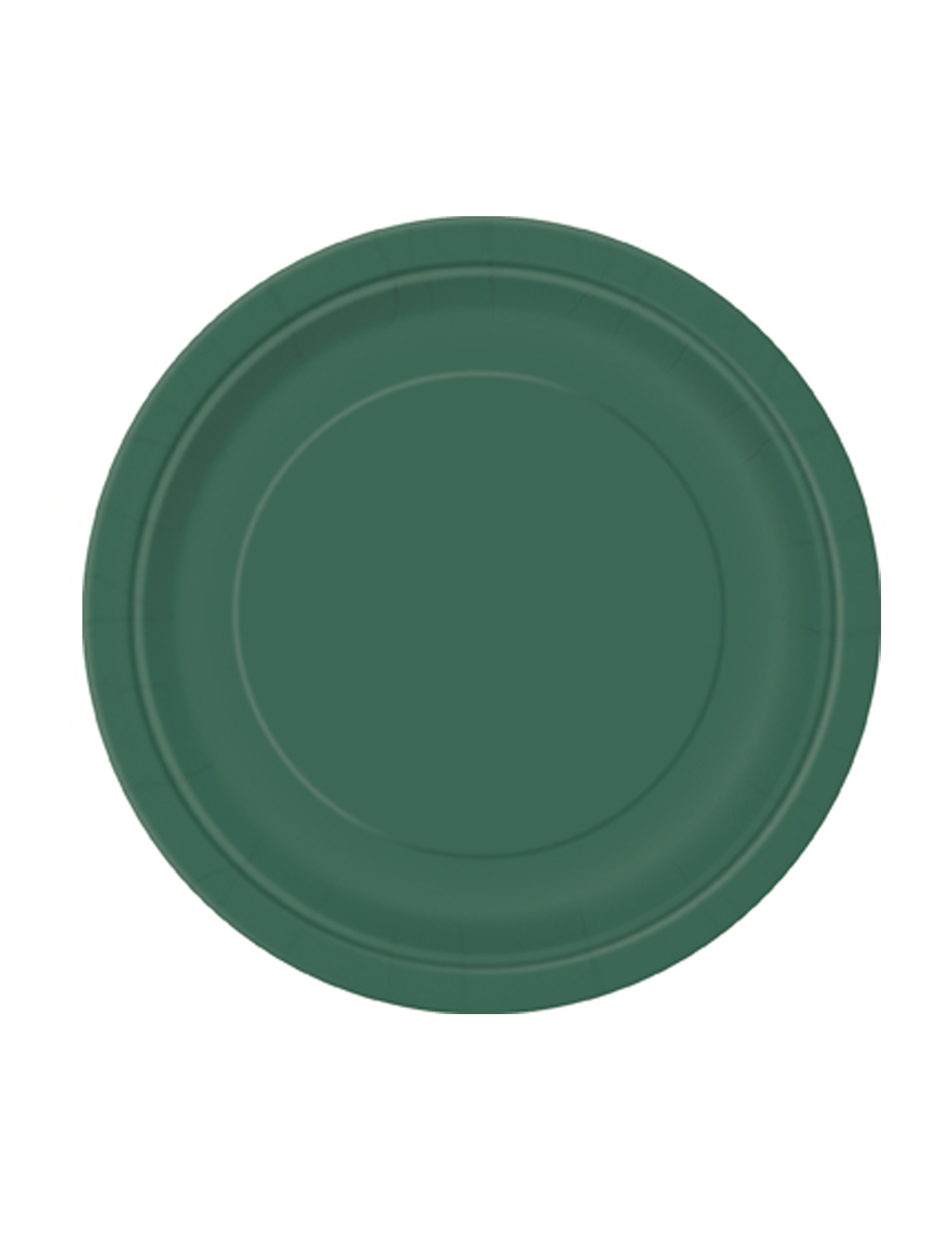 20 Petites assiettes en carton vert foncé