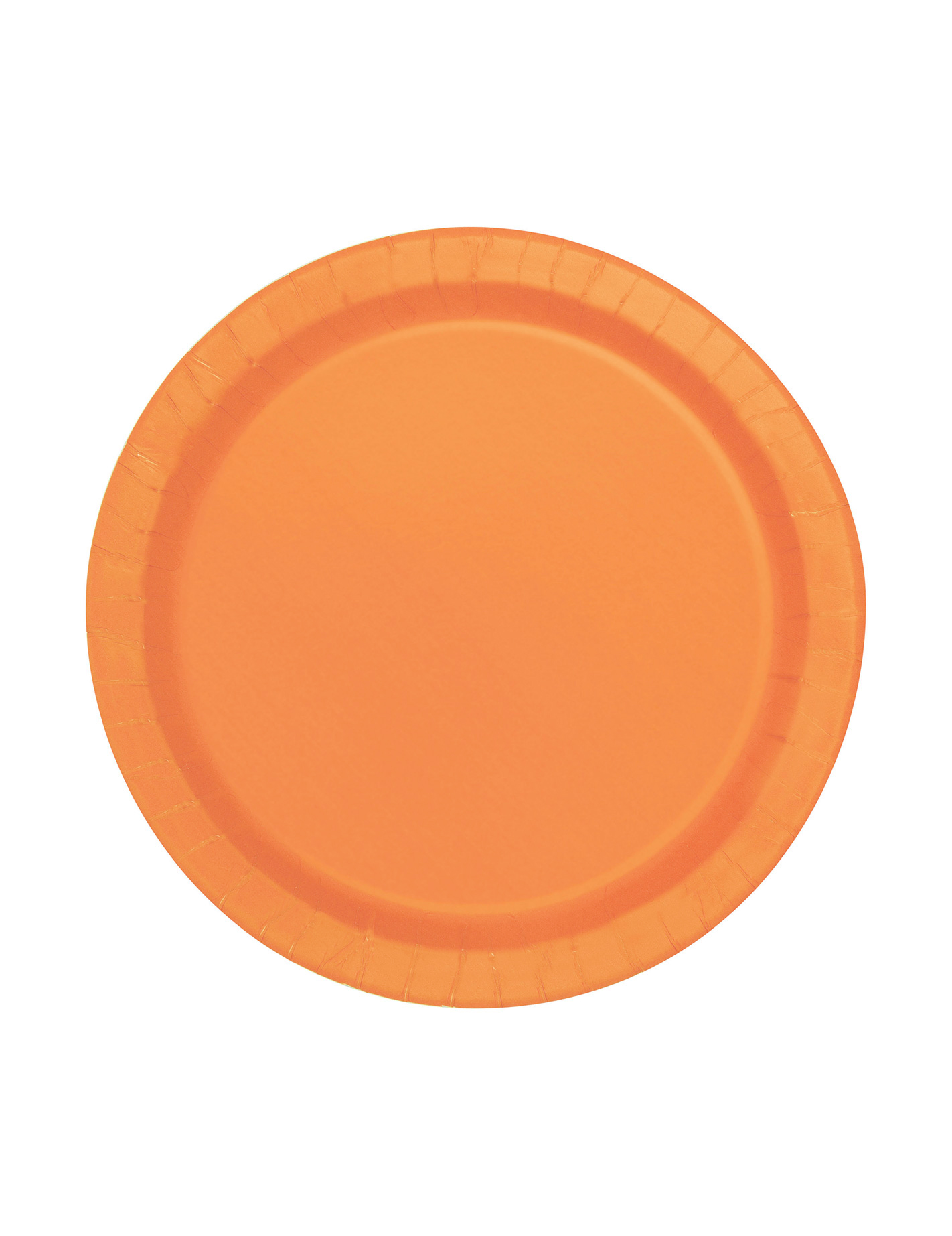 20 Petites assiettes rondes en carton oranges 18 cm
