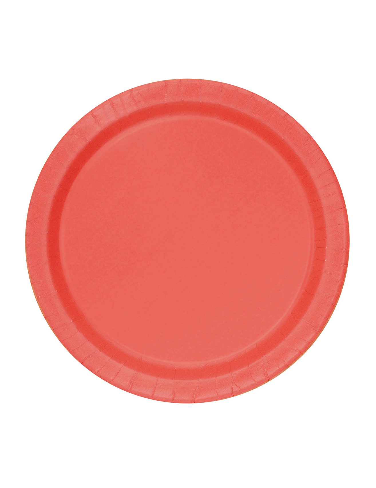 20 Petites assiettes en carton rouge clair 17.1 cm