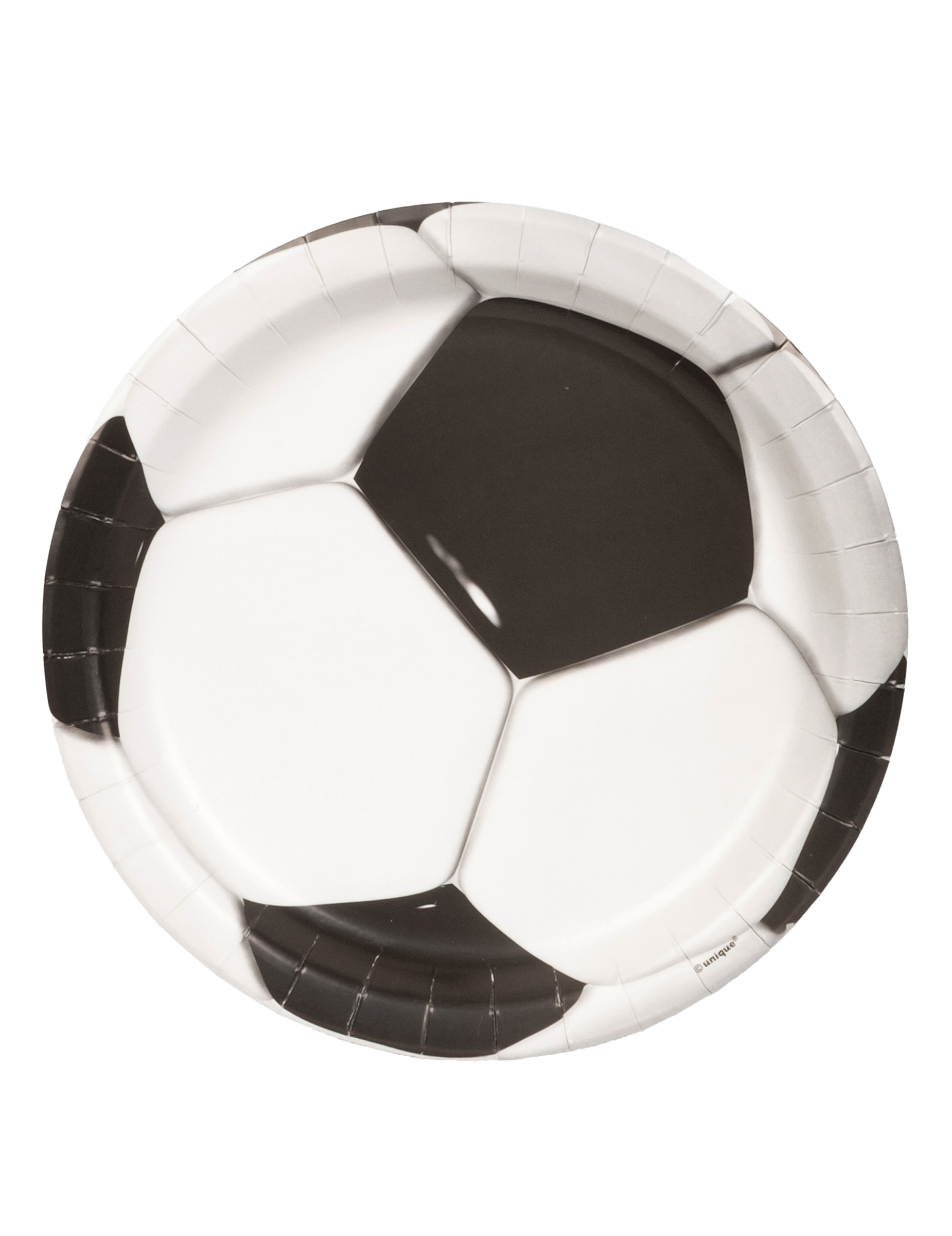 8 assiettes en carton foot 23 cm ballon effet 3d