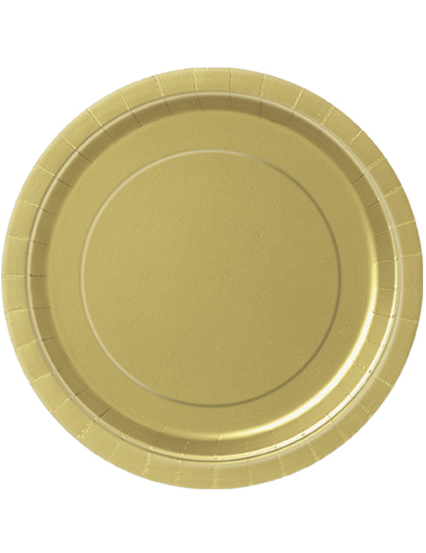 8 Grandes assiettes en carton or
