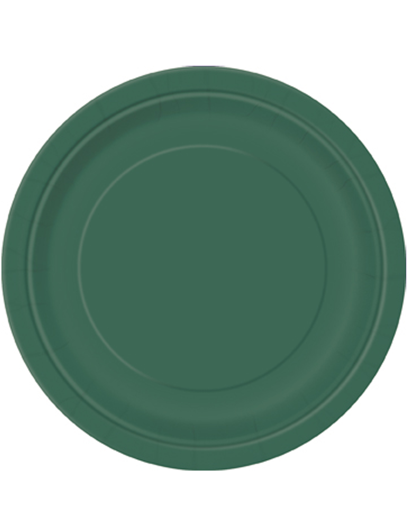 8 Grandes assiettes en carton vert foncé