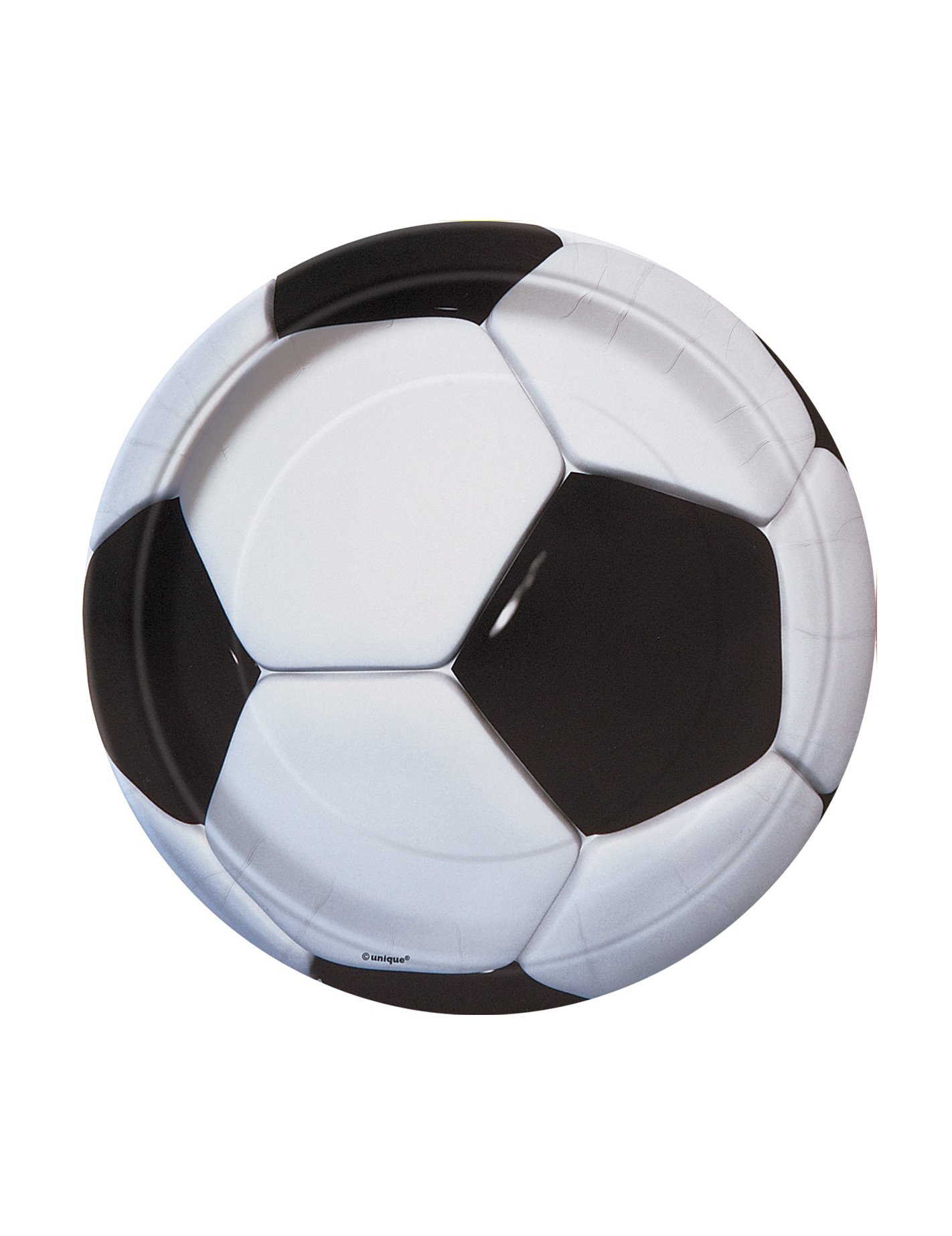 8 petites assiettes en carton foot 18 cm ballon 3d