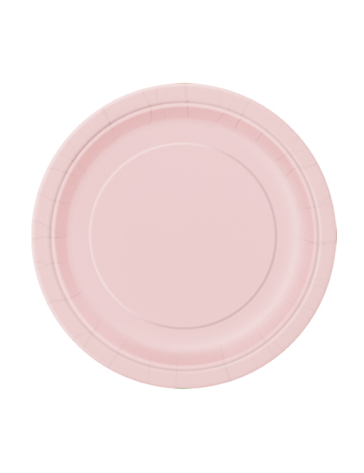 8 Petites assiettes en carton rose clair 18 cm