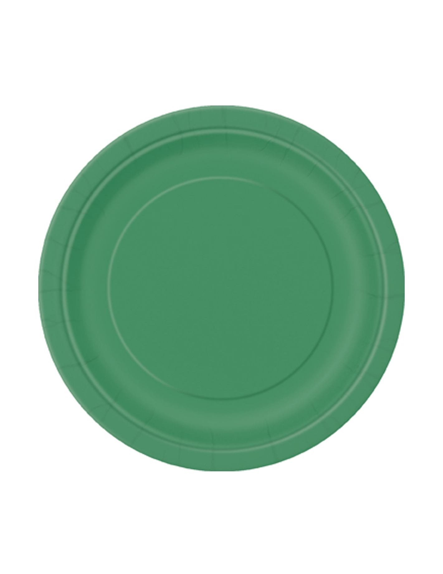 8 Petites assiettes vert emeraude rondes en carton 18 cm