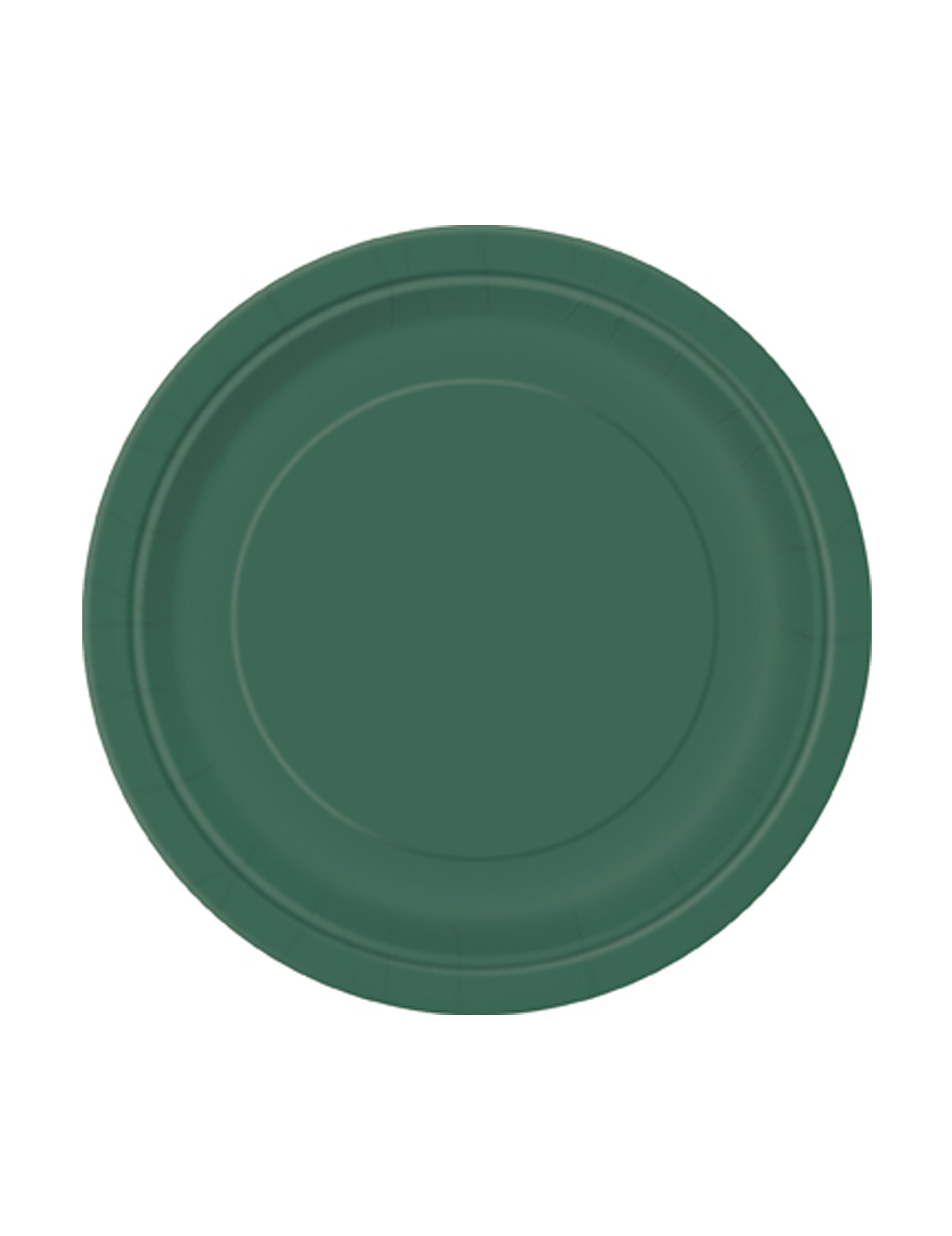 8 Petites assiettes vert foncé ronde en carton 18 cm