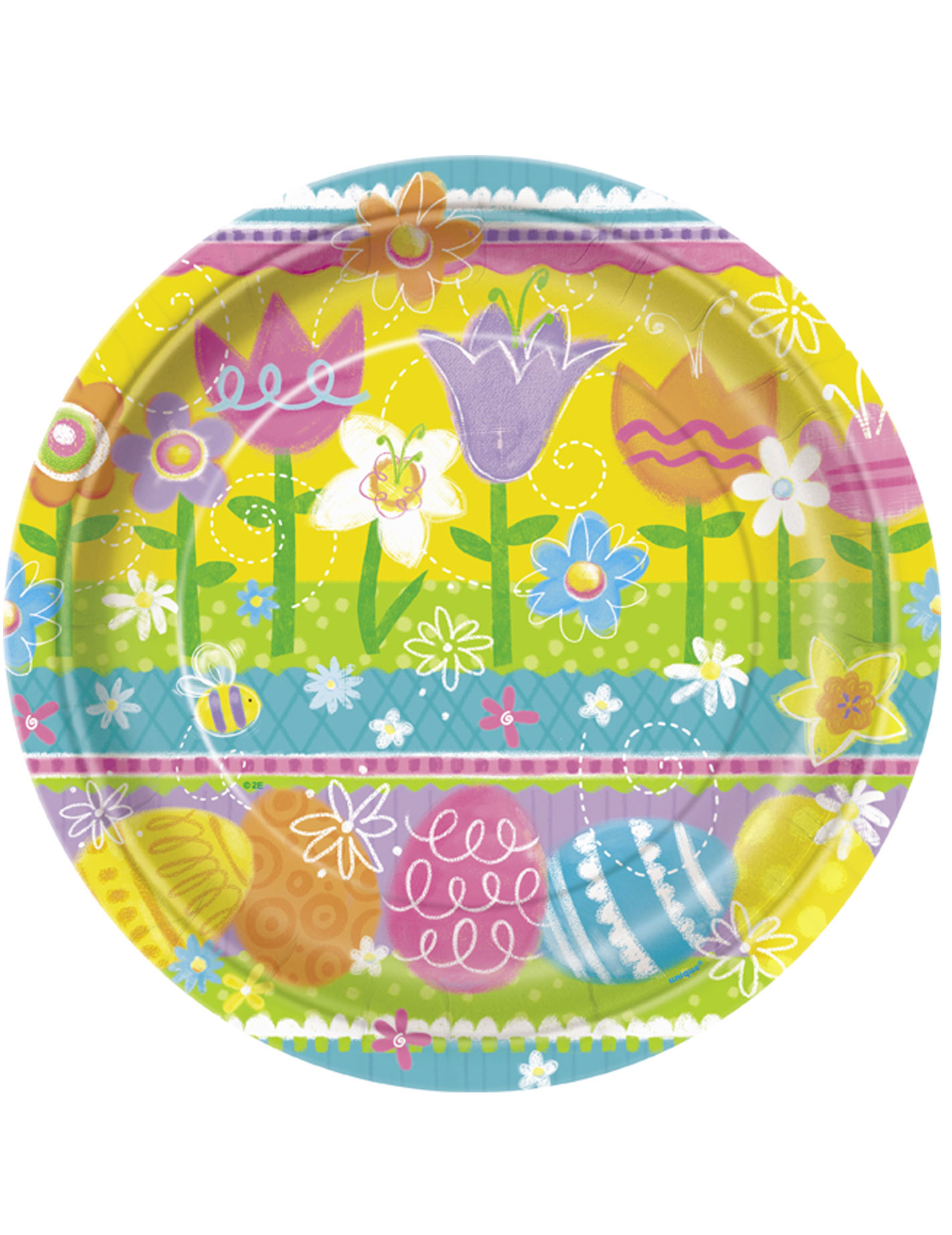 8 Grandes assiettes oeufs Printaniers