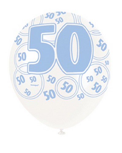 Ballons bleus Age 50 ans