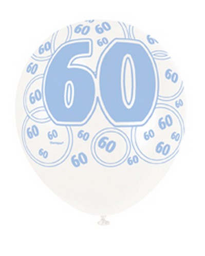 Ballons bleus Age 60 ans