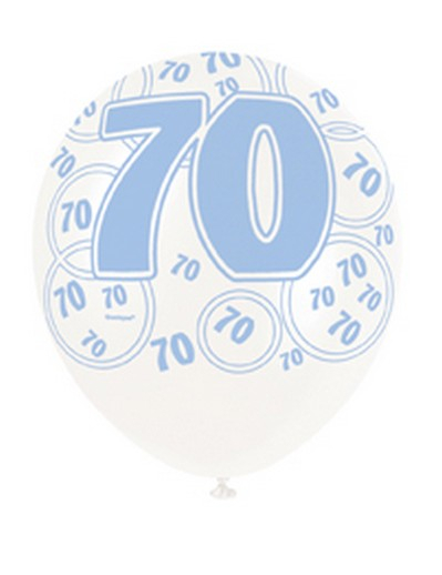 Ballons bleus Age 70 ans