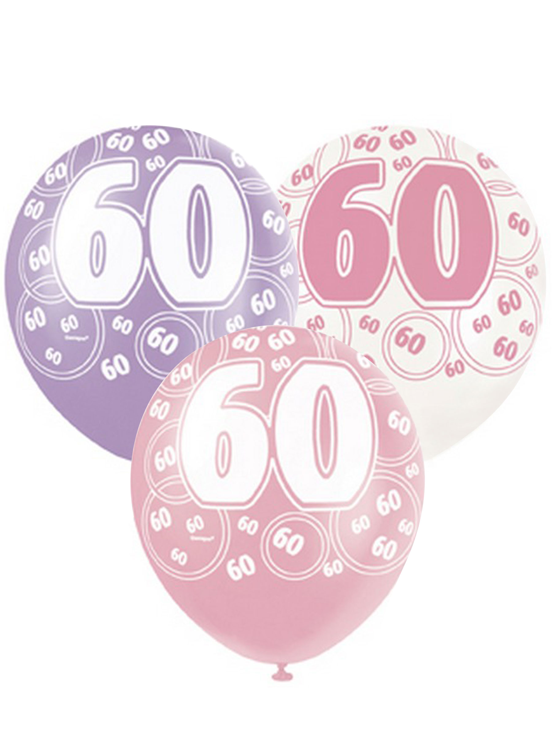 Ballons roses 60 ans