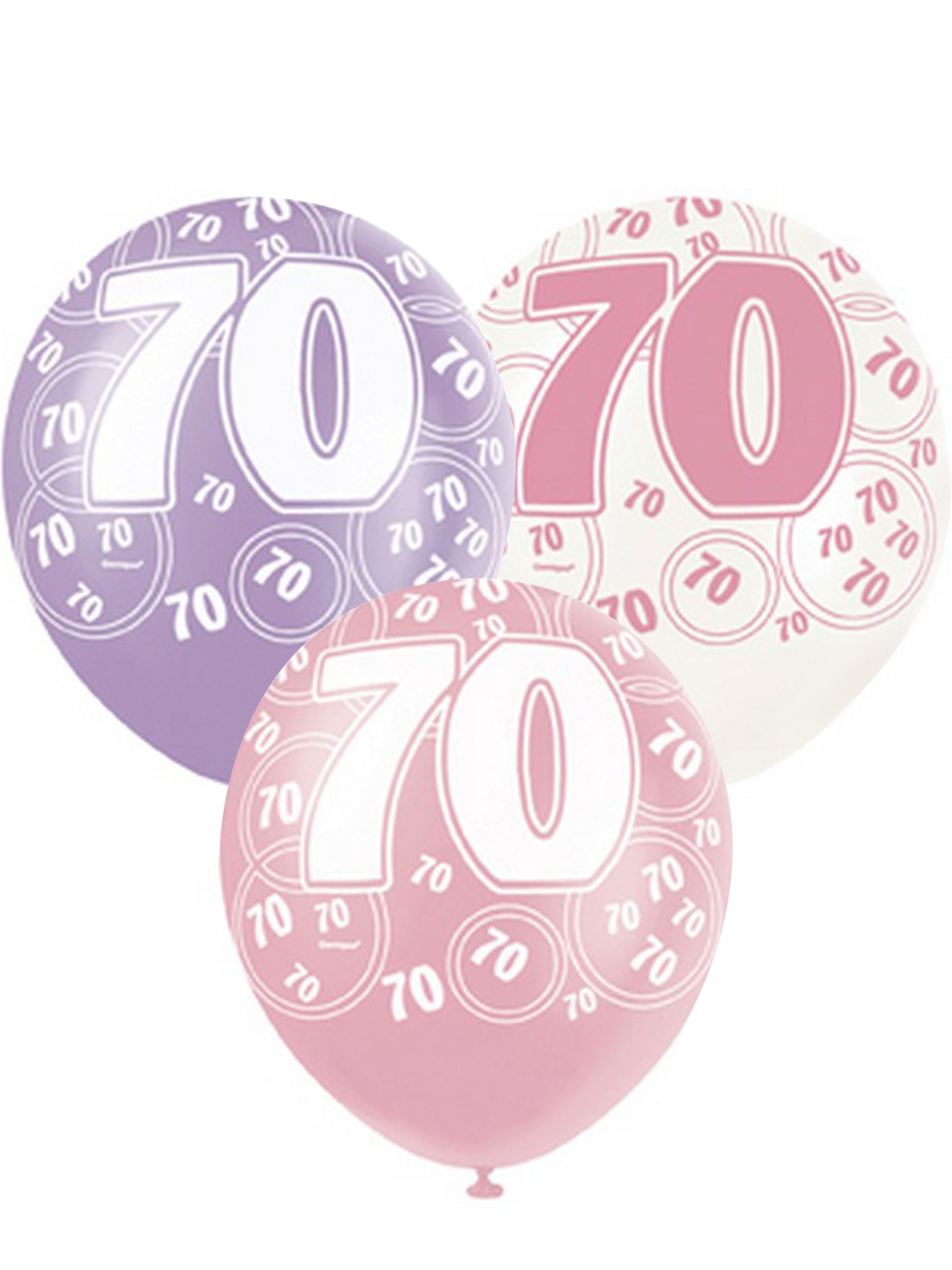Ballons roses 70 ans