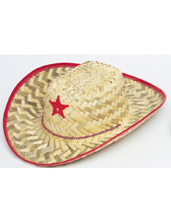 Chapeau de Shérif liseré rouge enfant
