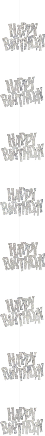 Décoration suspendue Happy Birthday gris