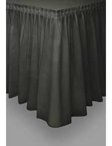 Jupe de table noire en plastique