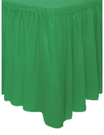 Jupe de table vert émeraude en plastique