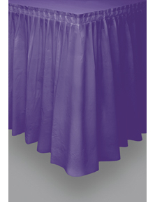 Jupe de table violette en plastique