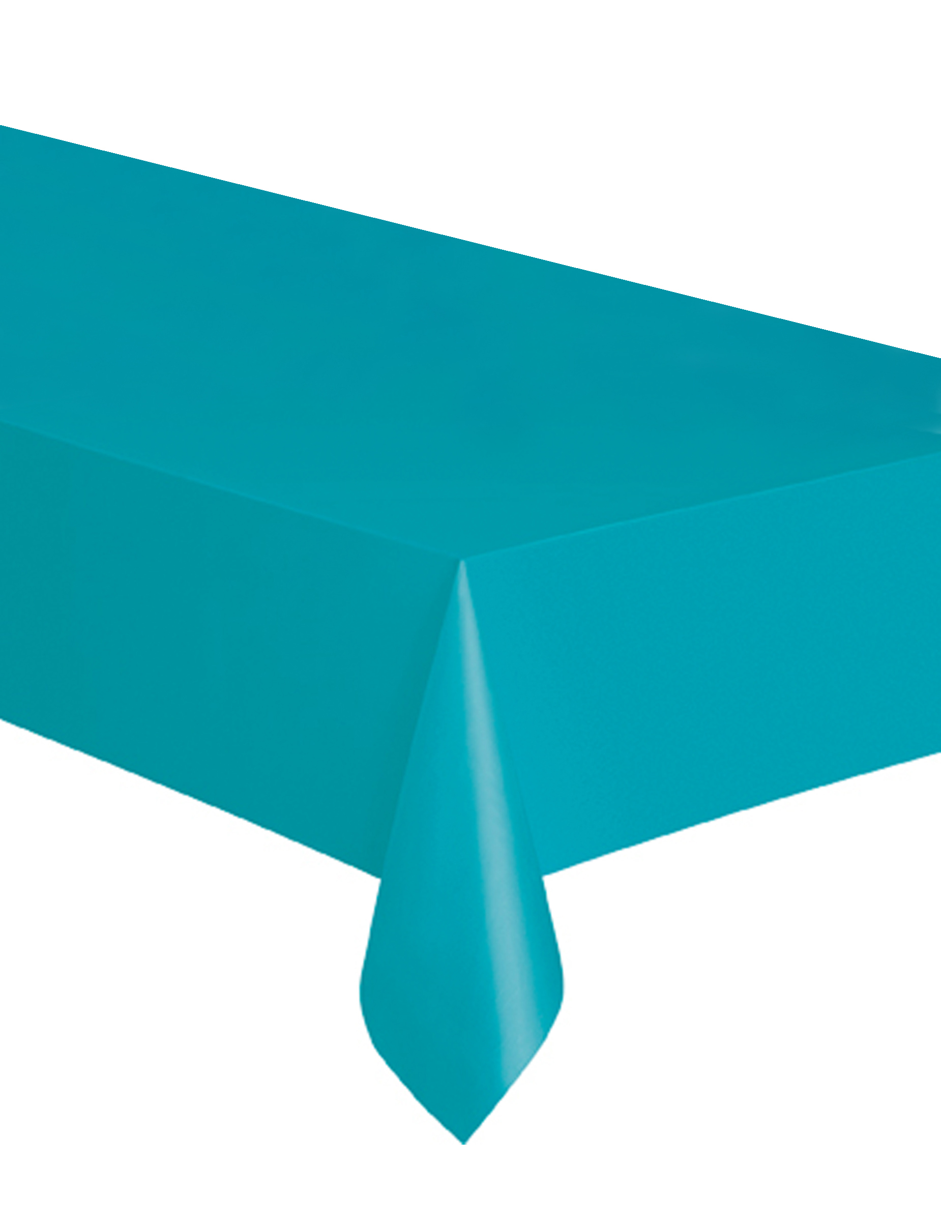 Nappe rectangulaire en plastique bleu caraïbe 137 x 274 cm