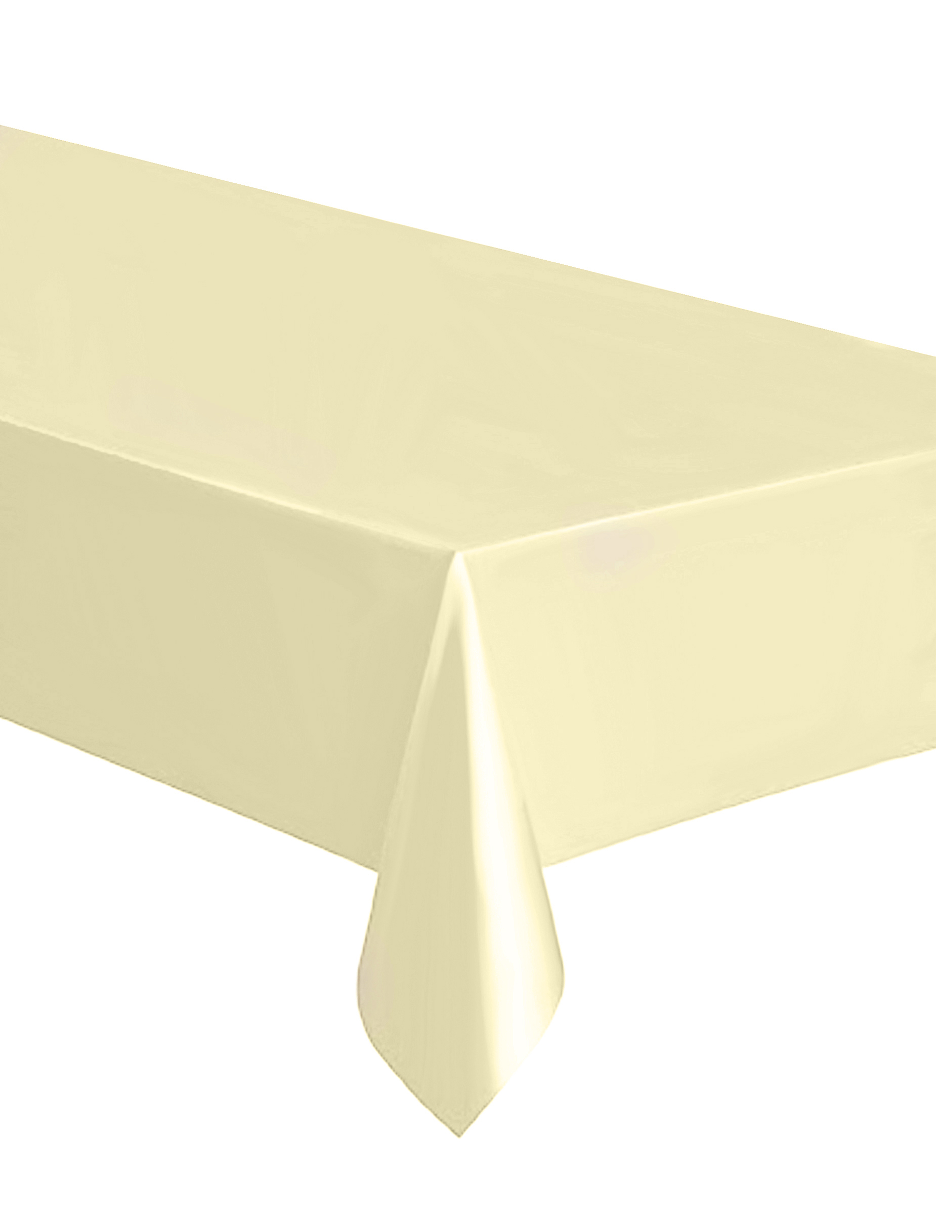 Nappe rectangulaire en plastique ivoire 137 x 274 cm jetable