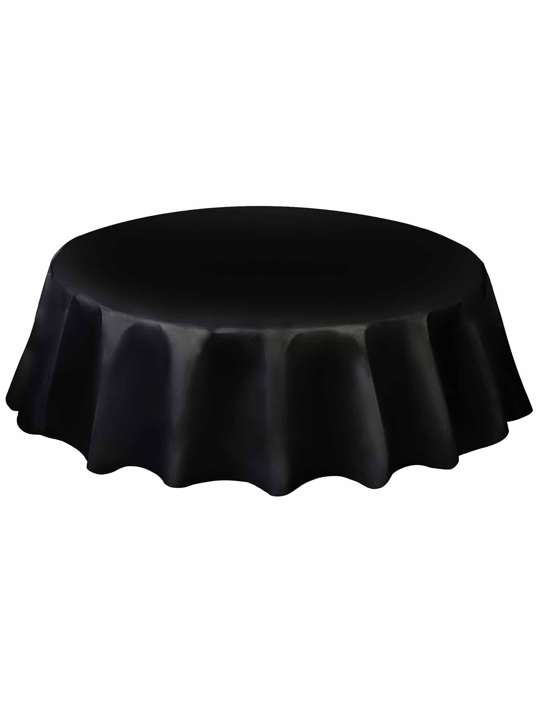 Nappe ronde en plastique noir 213 cm