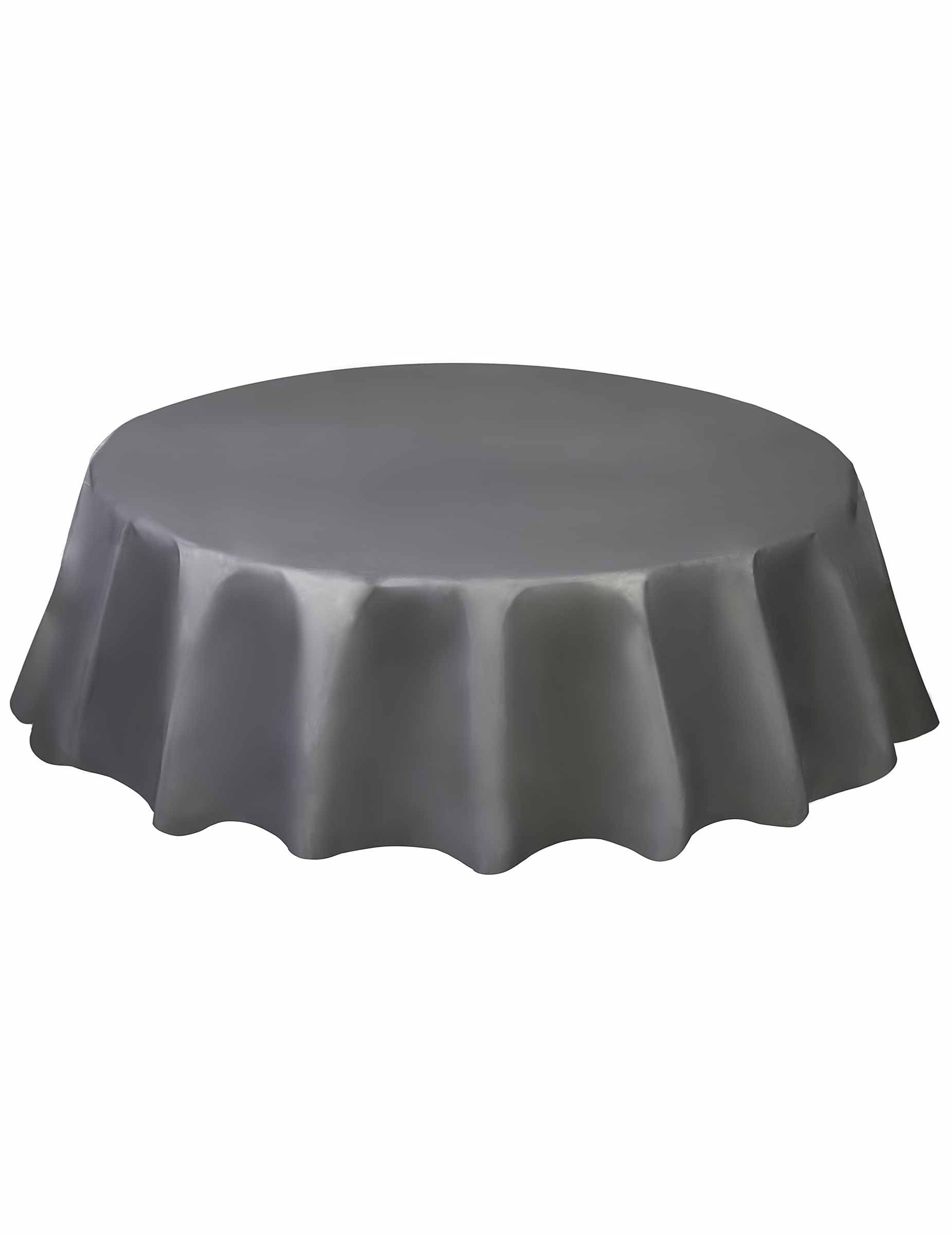 Nappe ronde en plastique argent 213 cm pour fête