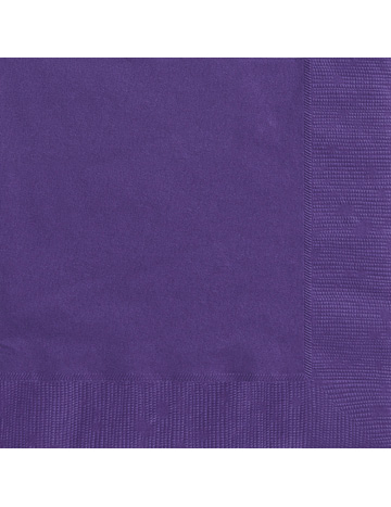50 Serviettes en papier violettes 33 x 33 cm