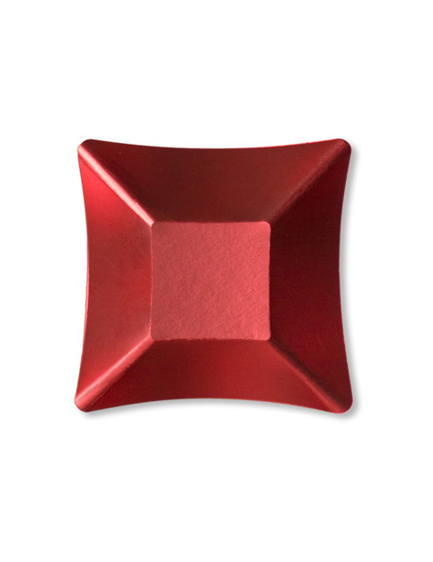 8 Coupelles Wasabi rouges satinées 11,6 cm