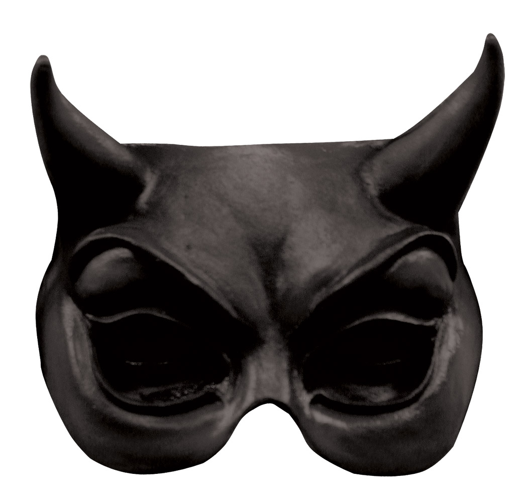 Demi-masque diable adulte noir