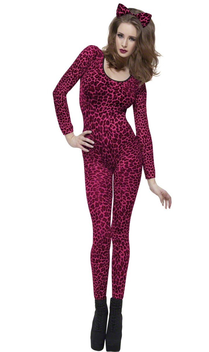 Déguisement léopard femme rose