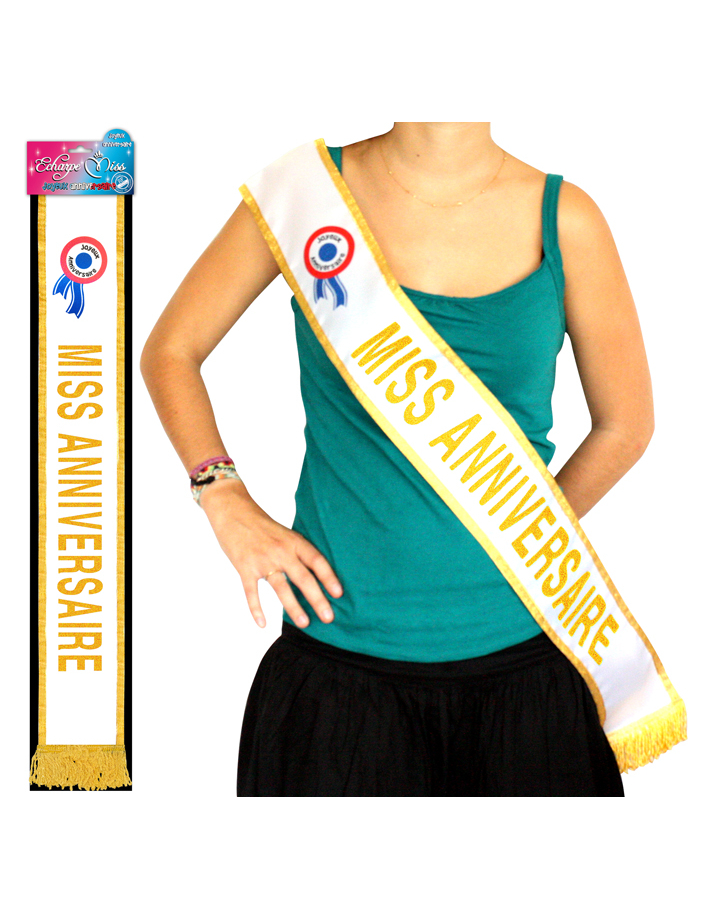 Echarpe or Miss anniversaire